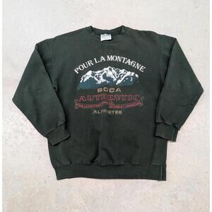 Vintage BOCA Athletic Pour La Montagne Forest Green Sweater